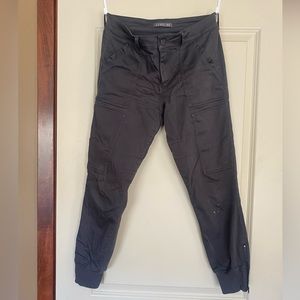 Grey Cargo Pant with Tapered Ankle